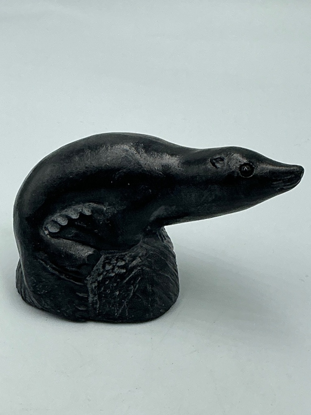 Wolf Original Seal Figurine Edmund Wolf Canada Wildlife Sculpture